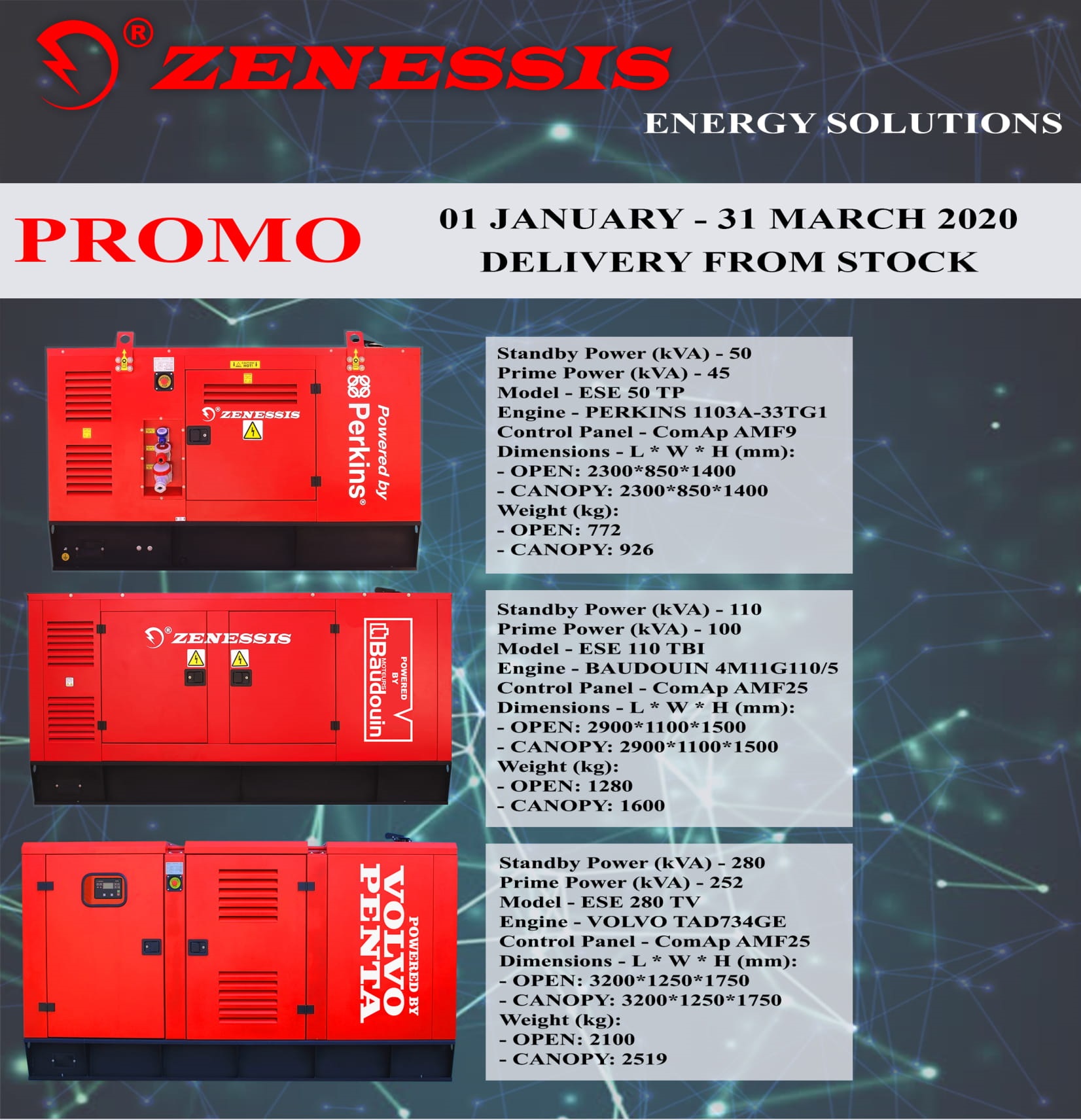 Zenessis áramfejlesztők raktárról, kedvezménnyel!