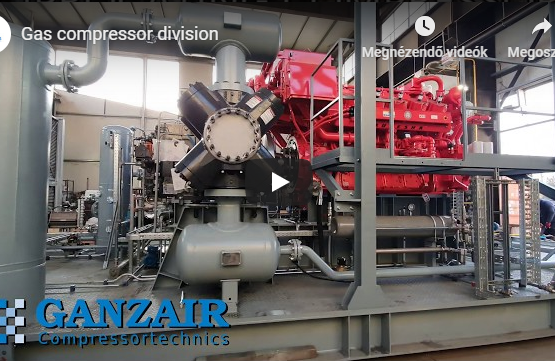 Brand new natural gas compressor package at shipment.