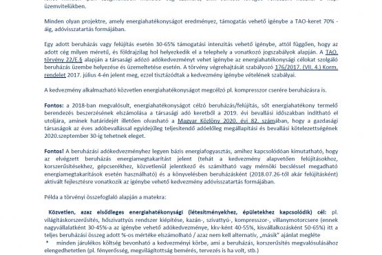 Energia és költség megtakarítás együttesen a GANZAIR támogatásával!